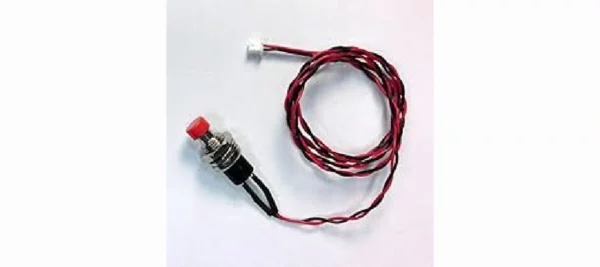 Assembled push-button switch and extension cable